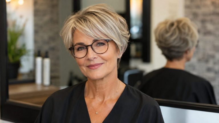 Trouver la coupe de cheveux idéale à 60 ans avec des lunettes